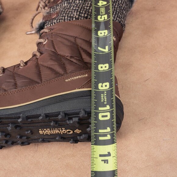 Columbia Women Heavenly Omni heat Fabric Brown Waterproof Winter Boots sz 8 - Picture 6 of 8